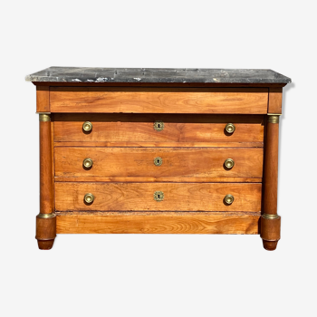 Chest of drawers of the period empire in cherry