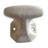 Bathroom patère in white art deco faience