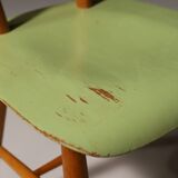 Mid century color dining chairs  1960´s, Czechoslovakia, set of 18