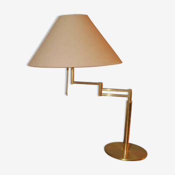 Relux Milano multi-adjustable brass table lamp, 1970s