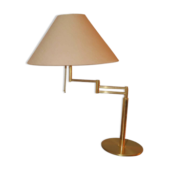 Relux Milano multi-adjustable brass table lamp, 1970s