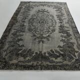 Gray & Black Oriental Vintage Rug, 220x317Cm