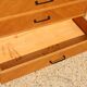 Chest of drawers with 4 drawers, light oak, 1960.
