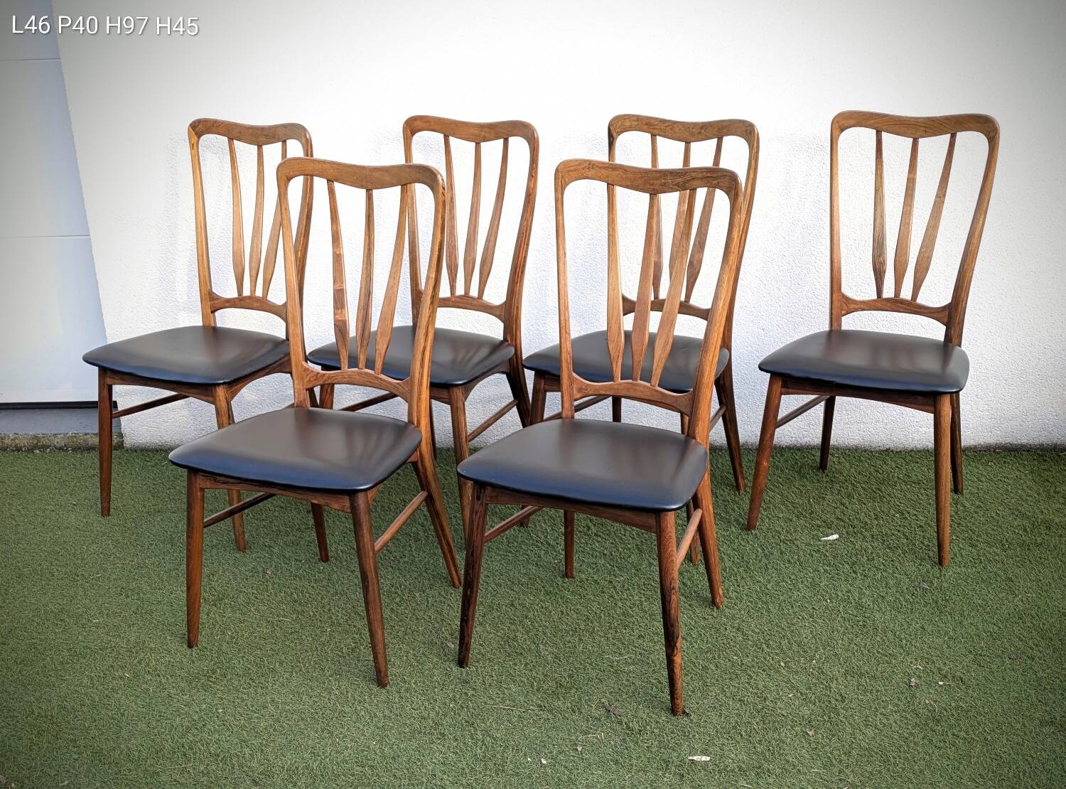 6 Danish chairs in rosewood "Ingrid" – Niels Koefoed
