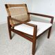 Paire de fauteuils 519 Hans Olsen teck et rotin