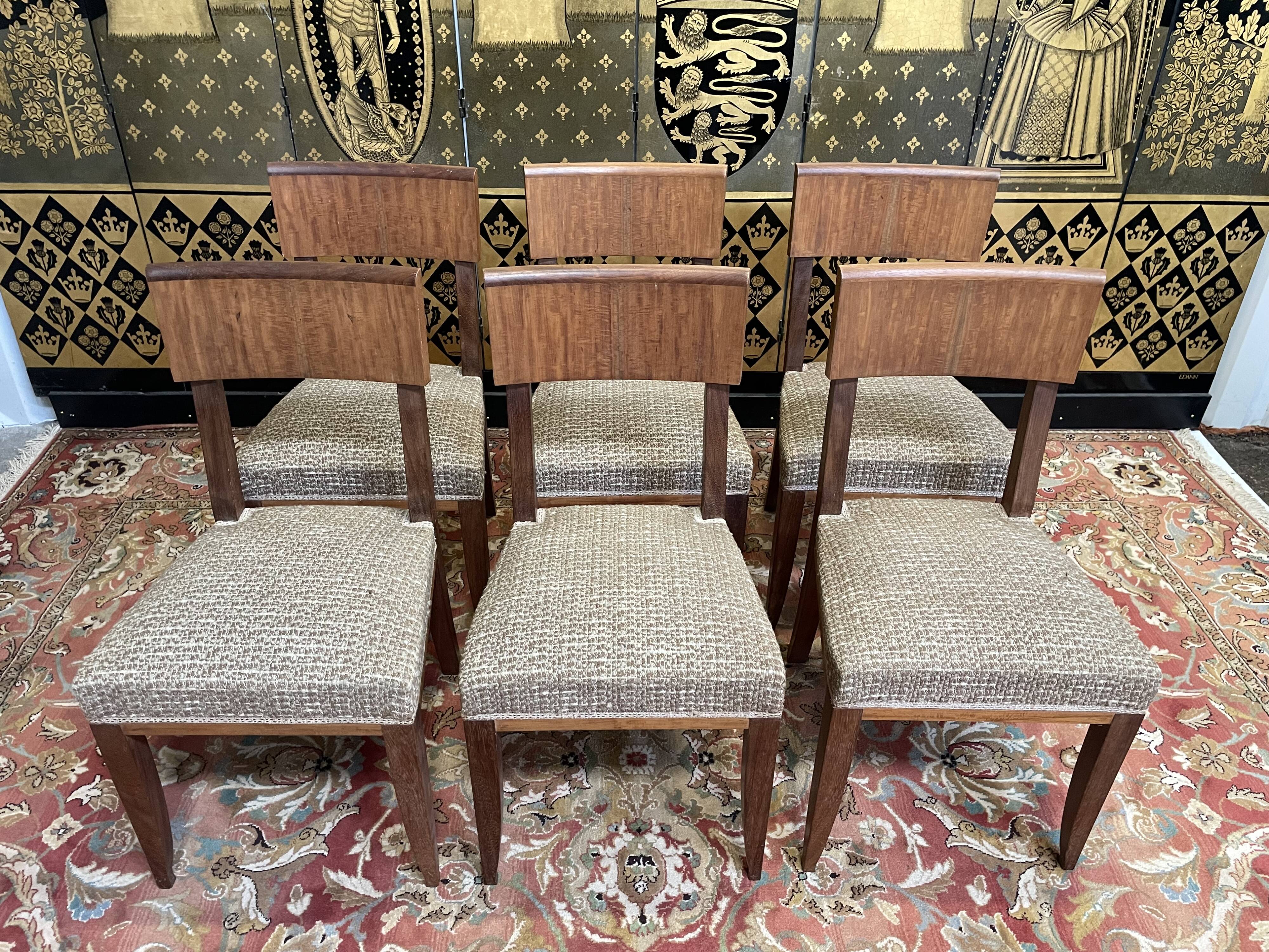Set of 6 Art Deco chairs - 1950 in mahogany
