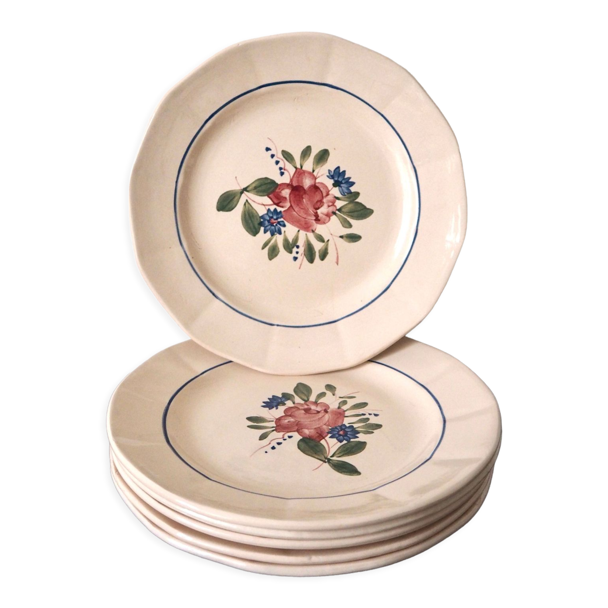Set of 6 dessert plates Digoin 9177