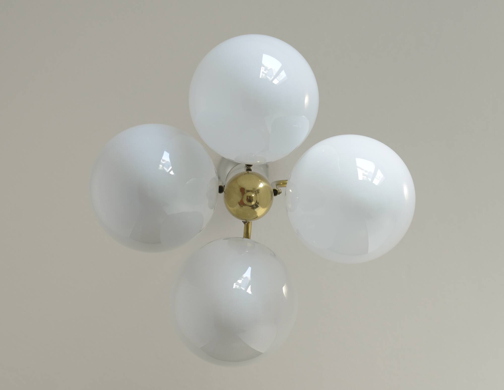 Vintage pendant lamp Art Deco style chandelier  Hanging light 1970s