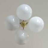 Vintage pendant lamp Art Deco style chandelier  Hanging light 1970s