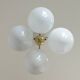 Vintage pendant lamp Art Deco style chandelier  Hanging light 1970s