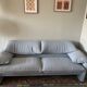 Sublime Maralunga sofa, perfect Cassina. Colour Cielo, boucle fabric.