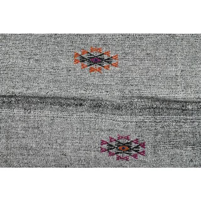1970s Vintage Turkish Oushak Handmade Wool Cotton Gray Area Rug 200x316