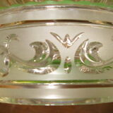 Glass or moulded crystal drageoir,