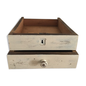 Two old wooden drawers