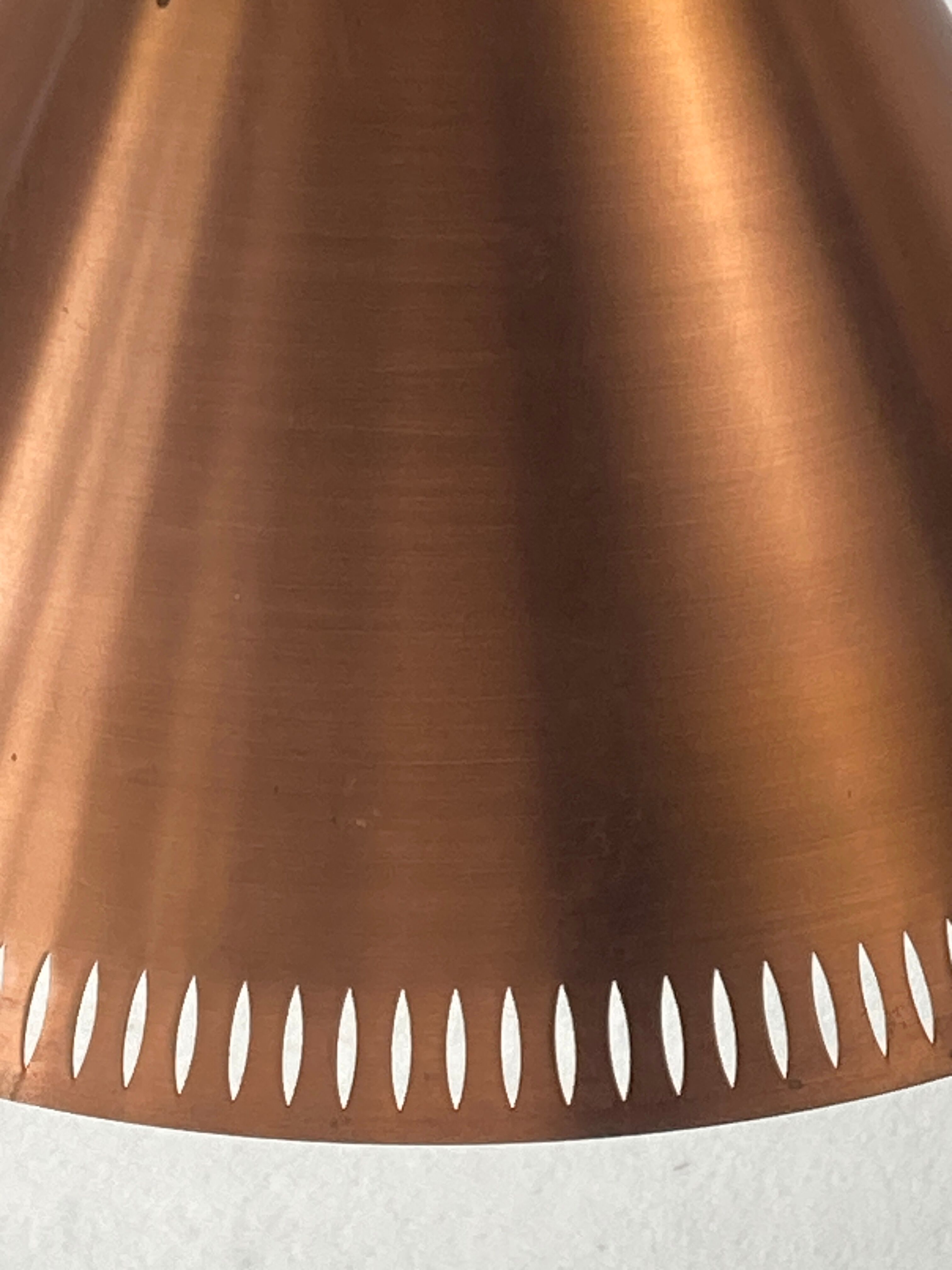 Perforated copper hanging pendant, Nordisk Solar, Denmark