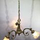 3-light chandelier in bronze and glass tulips