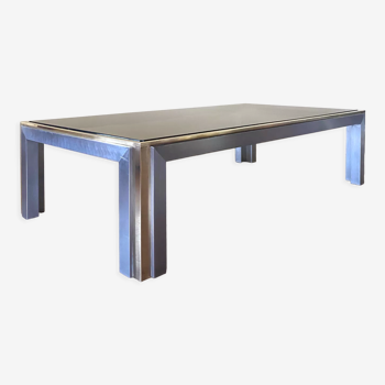 Coffee table in brass by Romeo Rega, Italy, 1970s