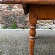Large Alsatian bistro coffee table in fir French bistro table 1930
