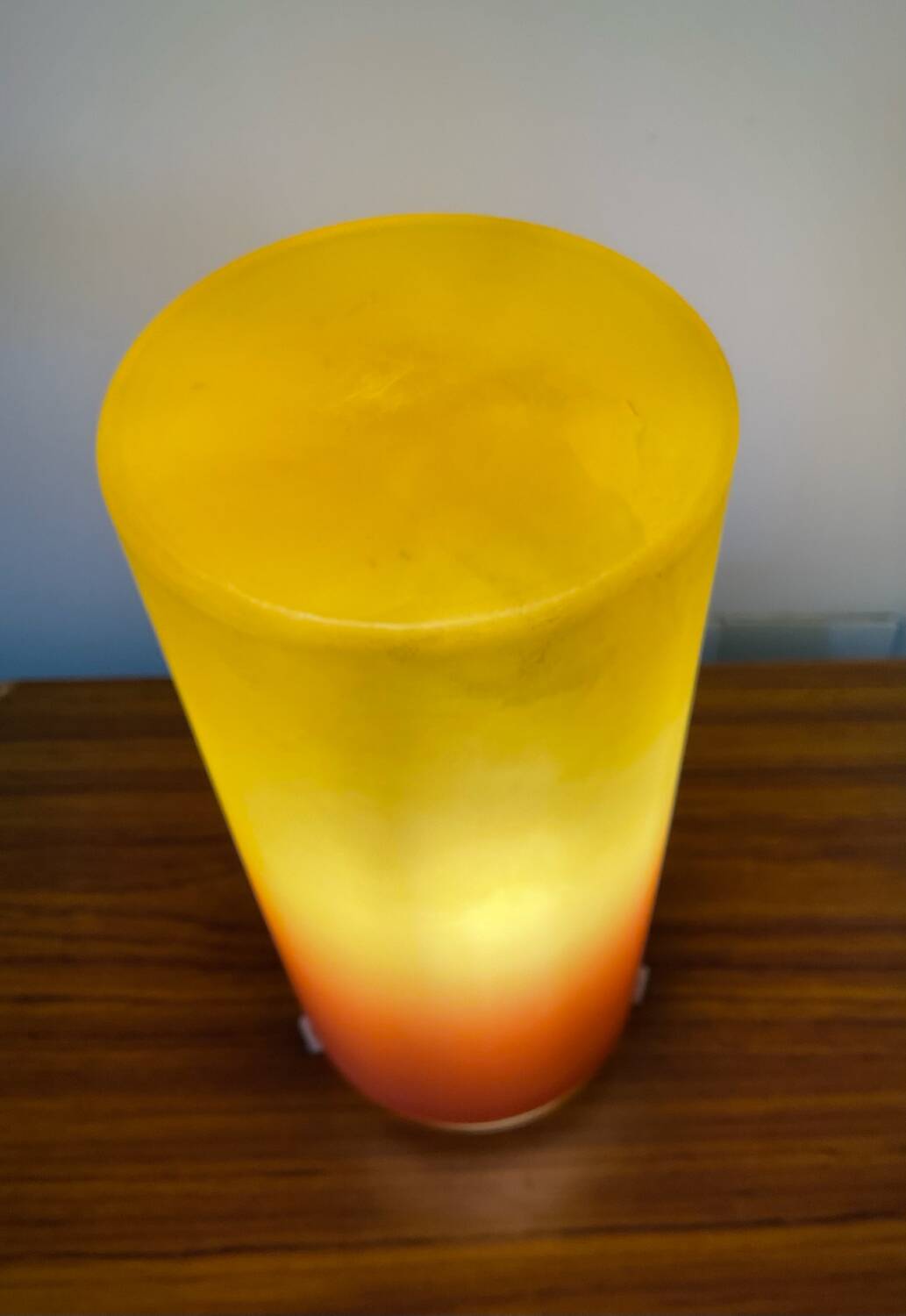 Vintage frosted glass cocktail lamp