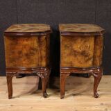 Paire de tables de chevet italiennes du XXe siècle