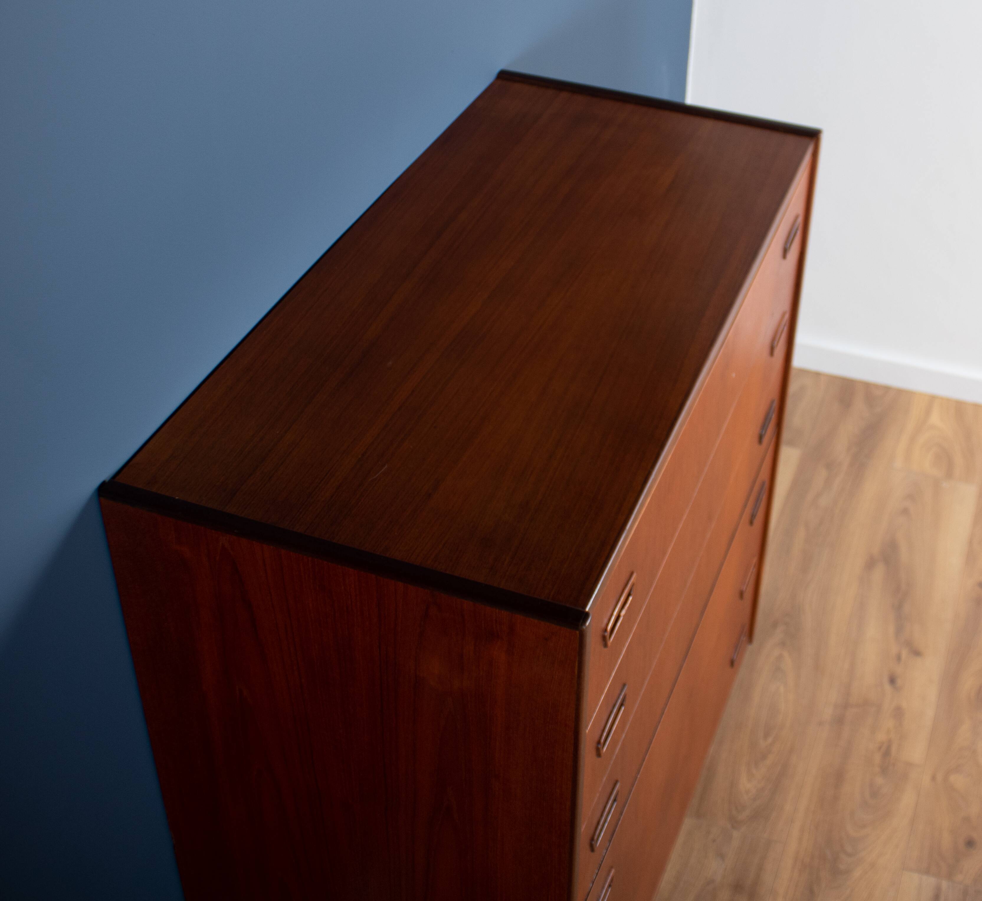 Teak 1960s Danish Mid Century Chest Of Drawers