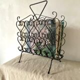 Wrought iron magazine rack from the 50s