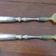 Service salad old handle silver stuffed punches Minerva