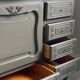 Buffet, meuble bar en bois peint
