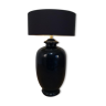 Black glazed ceramic lamp