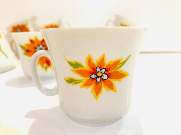 Set théière & 8 tasses années 70 winterling schwarzenback bavaria germany-retro-cuisine -vintage