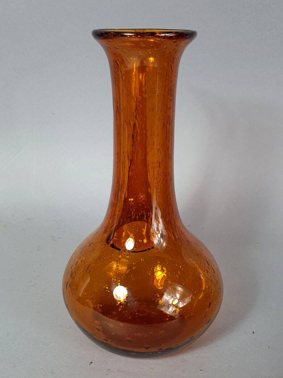 Biot vase & carafe bubble blown glass signed vintage 1960/70 B922