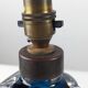 Orrefors Swedish Modern Blue Cased Glass Table Lamp Numbered 1950s