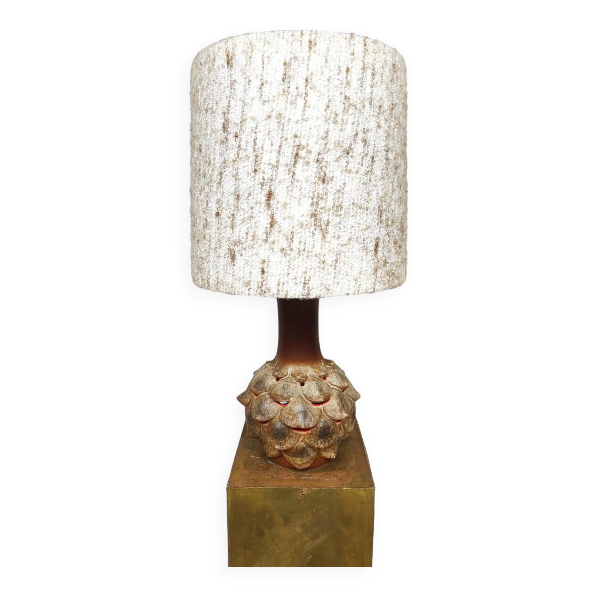 Vintage ceramic table lamp 1960 'Artichoke'