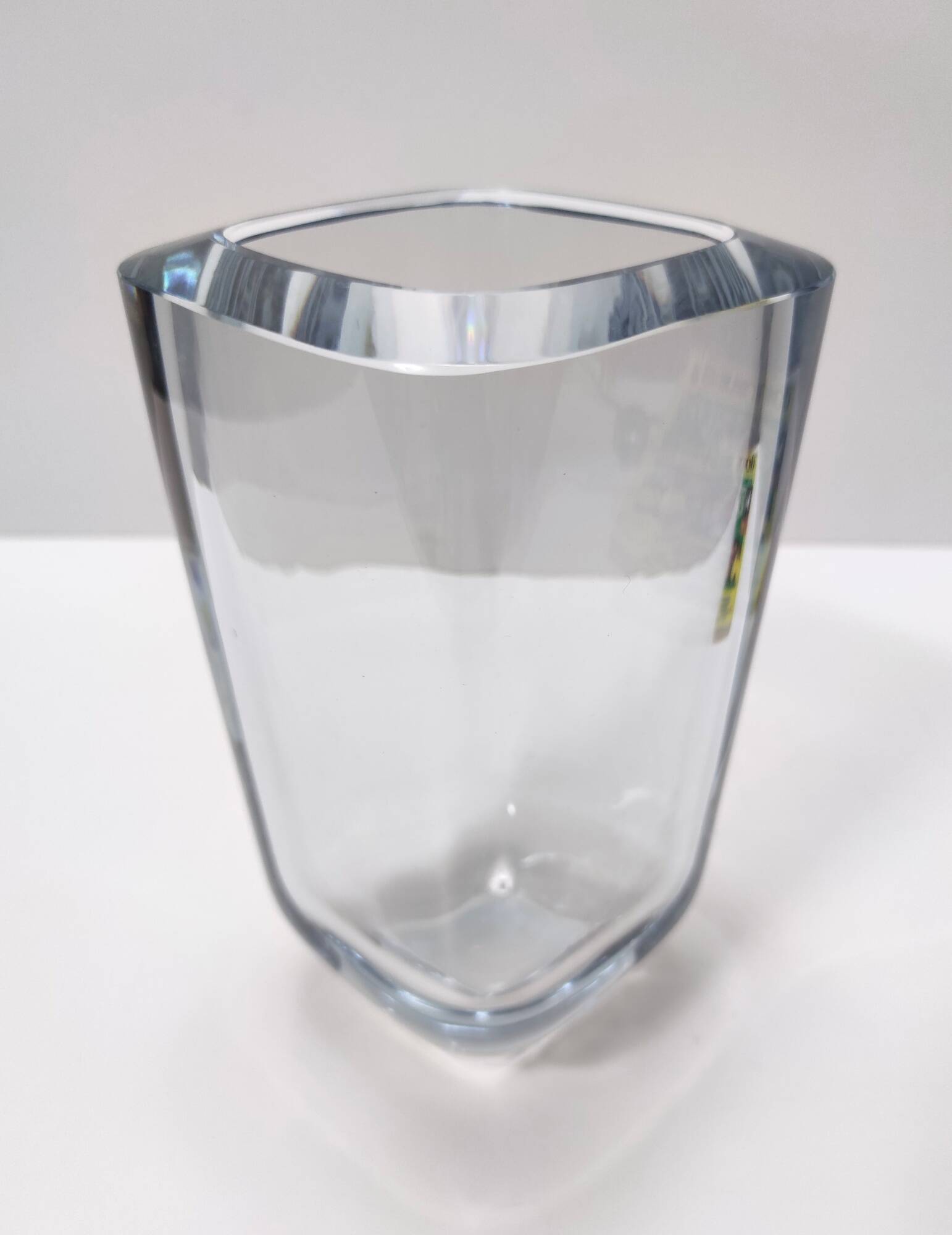 Thick Transparent Glass Vase by Strombergshyttan, Sweden