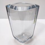 Thick Transparent Glass Vase by Strombergshyttan, Sweden