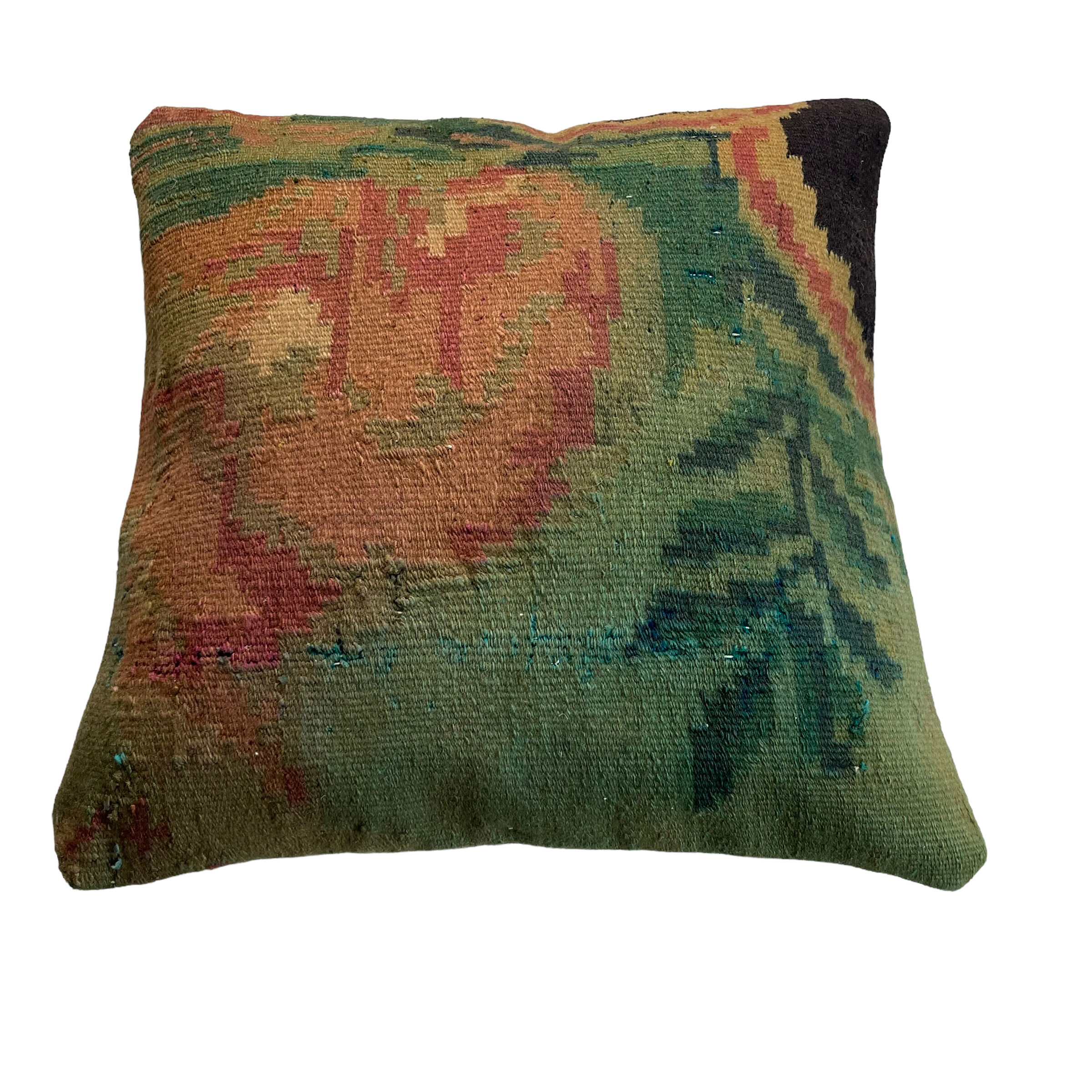 Vintage turkish kilim cushion cover, 40 x 40 cm