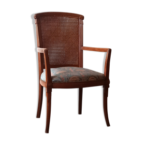 fauteuil en bois et cannage