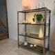 Chrome and smoked glass shelf