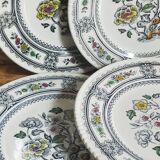 Six English porcelain dessert plates WOOD & SONS Dorset service