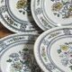 Six assiettes à dessert porcelaine Anglaise WOOD & SONS service Dorset