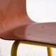 Retro yellow dining chairs (circa 1950). Set of 4 pieces.