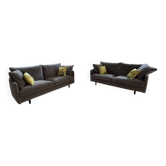 Pair of SITS Julia sofas – Dedar Silver velvet – excellent condition