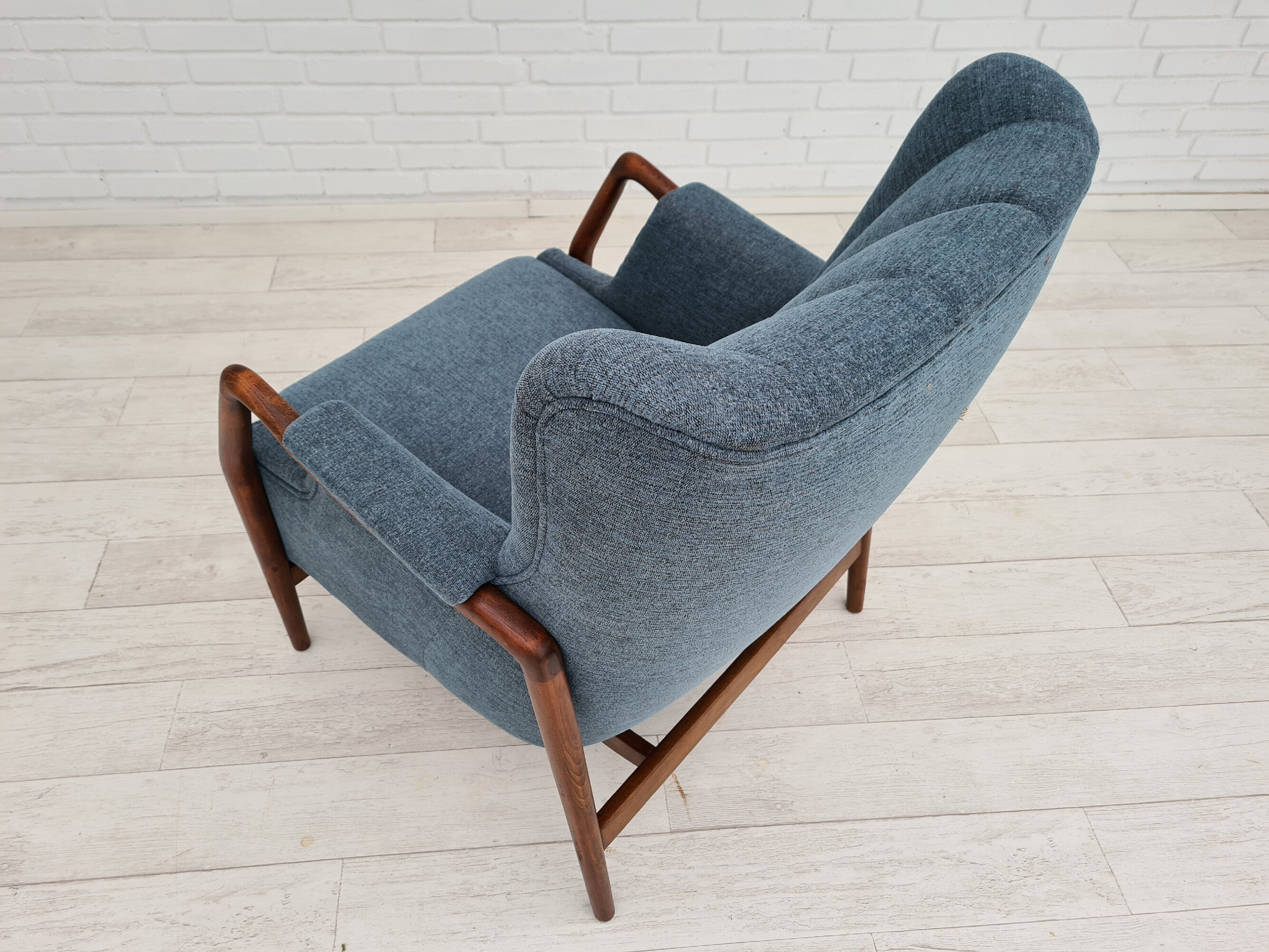 Danish design by Kurt Olsen, armchair model 214, 60s, reupholstered