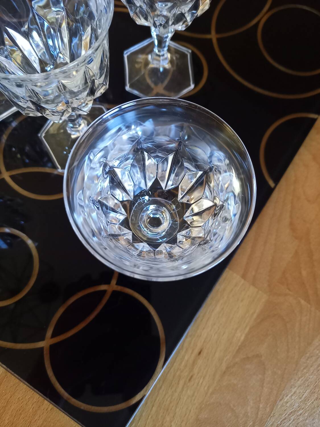 Vintage crystal port glasses