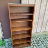 Vintage Scandinavian wooden bookshelf 80x180cm