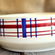 Ancient Ceramic Salad with Handles signed Saint-Amand