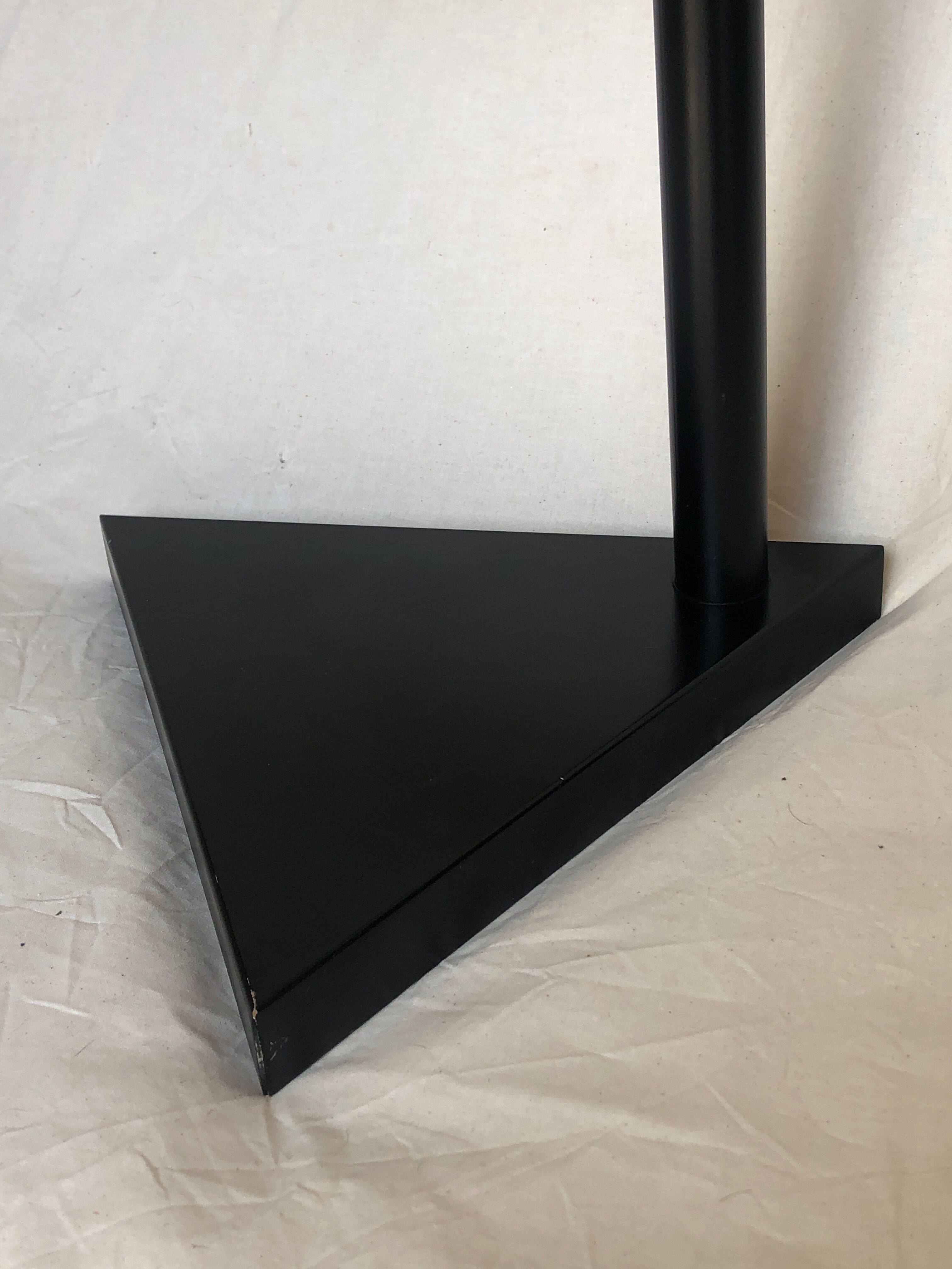 80s side table, black & white geometric shapes