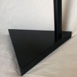 80s side table, black & white geometric shapes