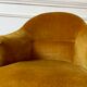 Toad armchair in gold velvet