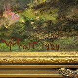 William Pratt 1855-1936.Crofters Scottish Highlands 1929 Oil On Canvas. Framed